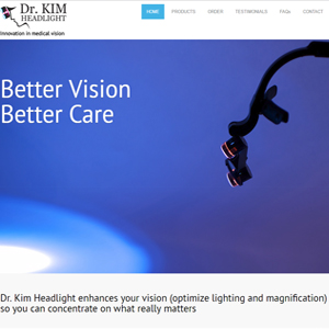 Dr.Kim Headlight, a website made by the Philadelphia area web development company TAF JK Group Inc.